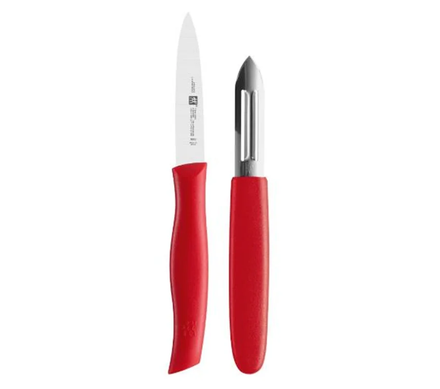 ست چاقو و پوستکن زولینگ مدل TWIN RED